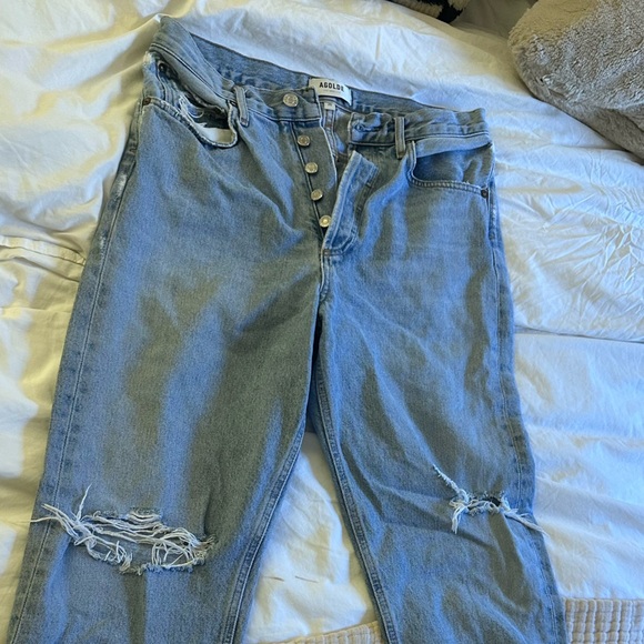 Agolde Light Blue Denim Jeans - Picture 1 of 2